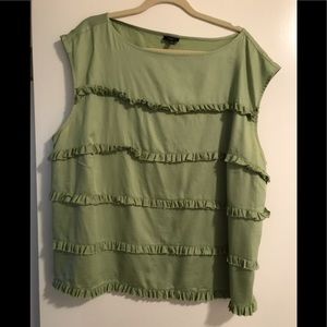 Sleeveless green Talbots top